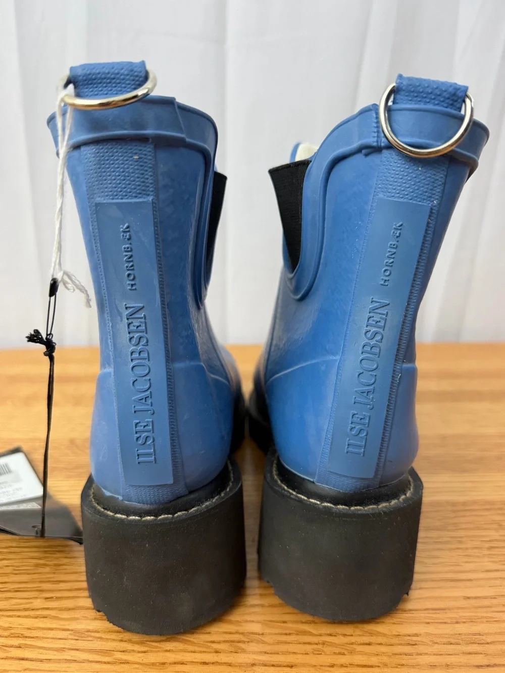 NWT Ilse Jacobsen Blue Rub 47 Short Waterproof Rain Boots Womens Size 38/8